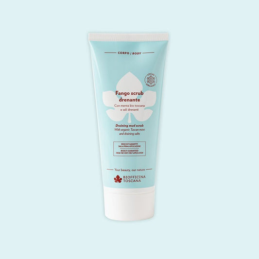 Fango Scrub Drenante con menta bio toscana e sali drenanti