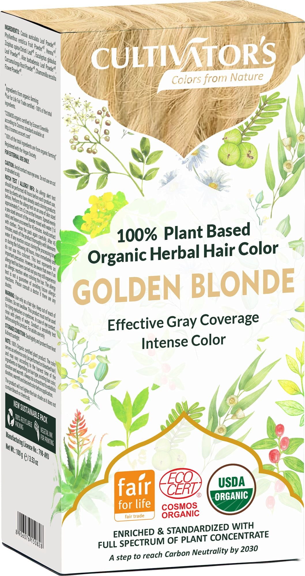 Tinte Vegetal Orgánico - Rubio Dorado