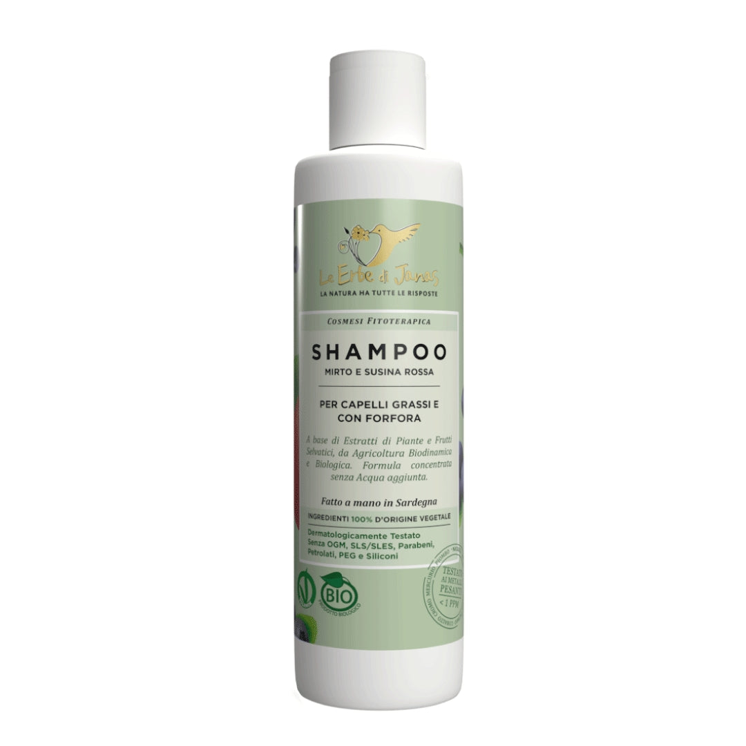 Mini Shampoo Antiforfora per Capelli Grassi con Mirto e Susina