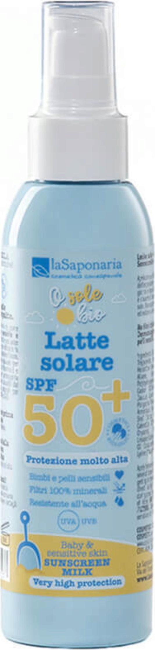 Ecobio Crema Solar SPF 50 para Niños y Pieles Sensibles