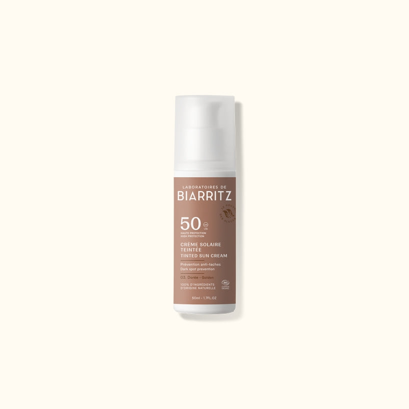 Crema solar coloreada para el rostro SPF 50 - Dorée