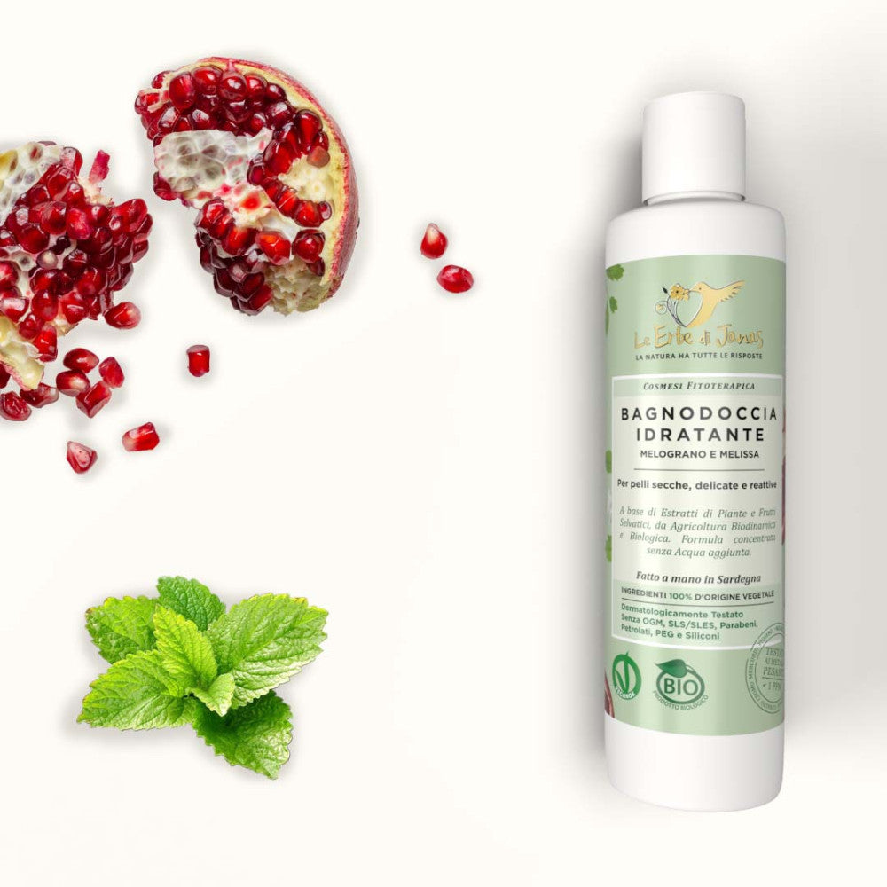 Gel de baño hidratante con granada y melisa
