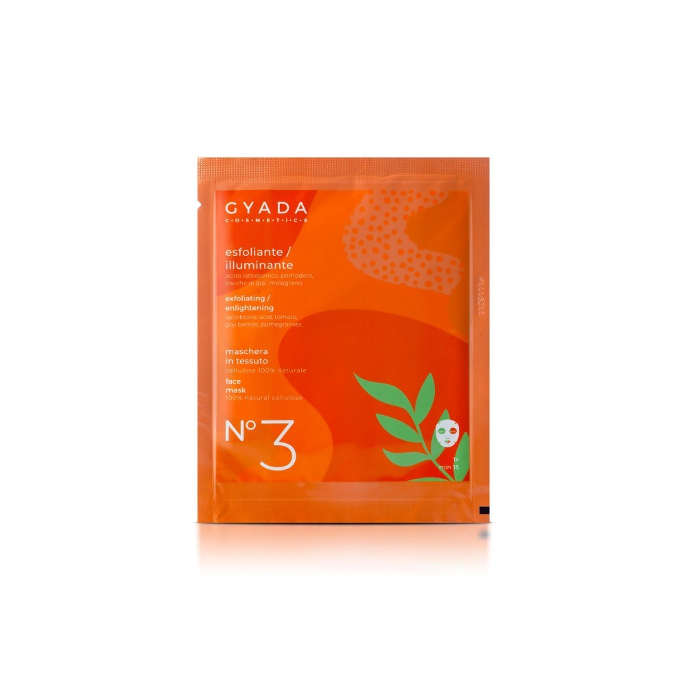 Mascarilla en Hoja Exfoliante/Iluminadora con Granada N.3 - Yumibio Espana