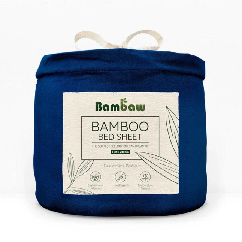 Funda de colchón de bambú - Azul marino - Yumibio Espana