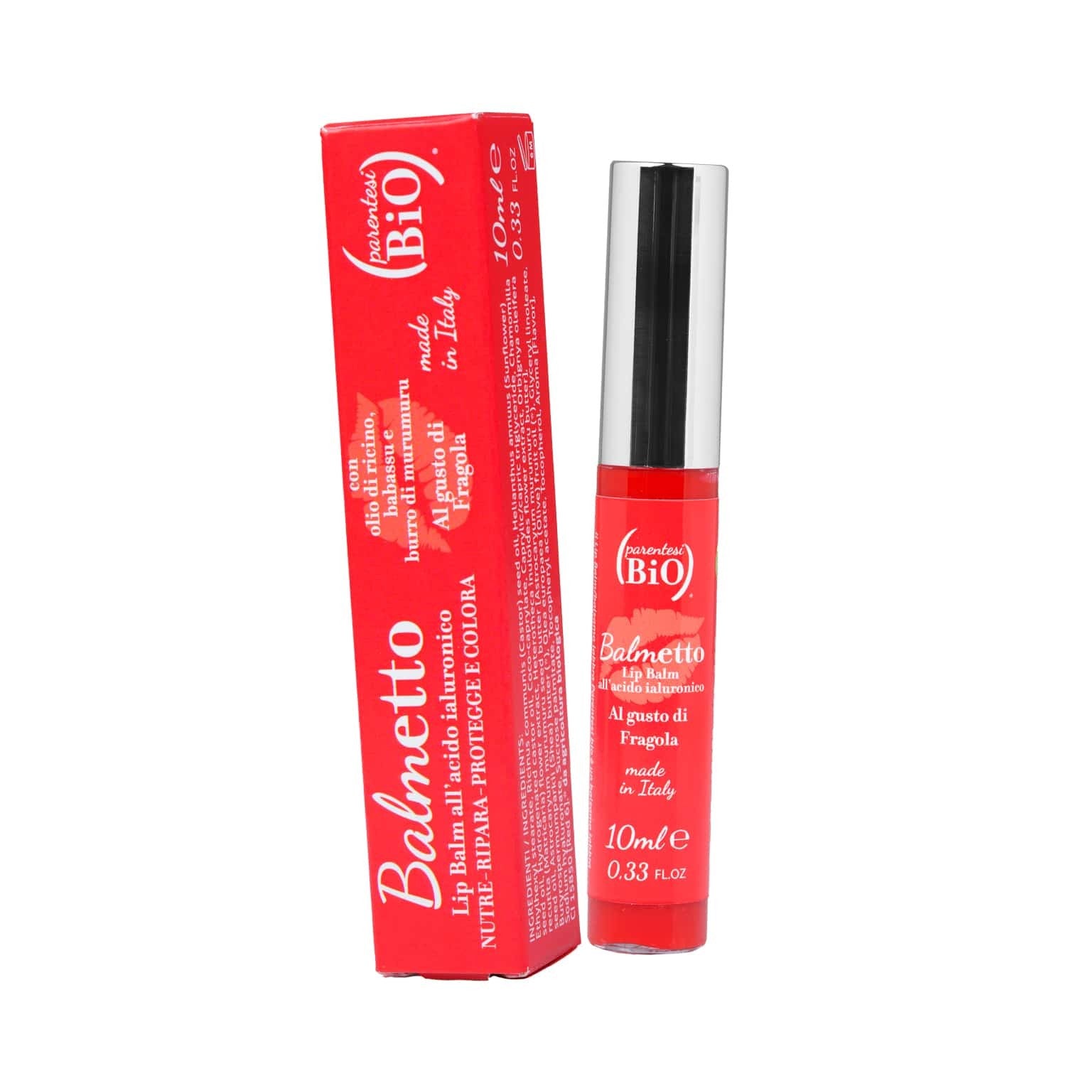 Bálsamo labial colorido y nutritivo con ácido hialurónico rojo - Fresa - Yumibio Espana