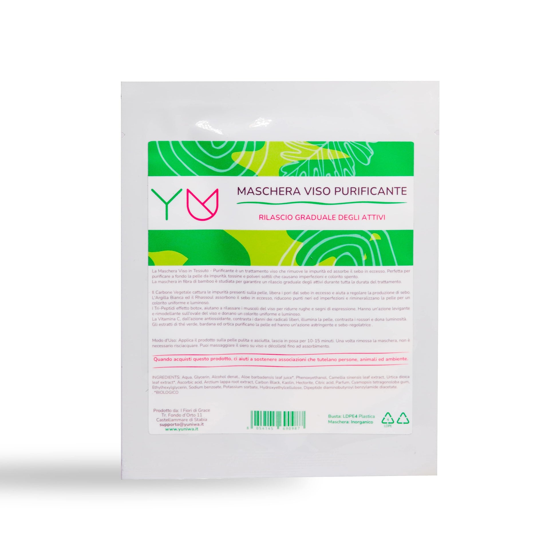 Mascarilla facial en láminas - Detox - Yumibio Espana