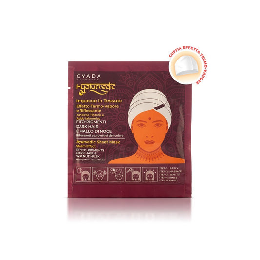 Hyalurvedic Maschera Capelli in Tessuto Riflessante - Dark Hair - Yumibio Espana