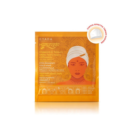 Hyalurvedic Maschera Capelli in Tessuto Riflessante - Gold Hair - Yumibio Espana