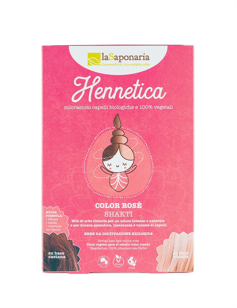 Tinte Vegetal Rosado Caoba - Hennetica Shakti - Yumibio Espana