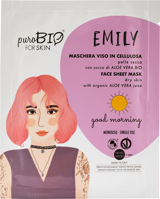 Maschera Viso in Cellulosa per Pelle Secca - Good Morning - Yumibio Espana