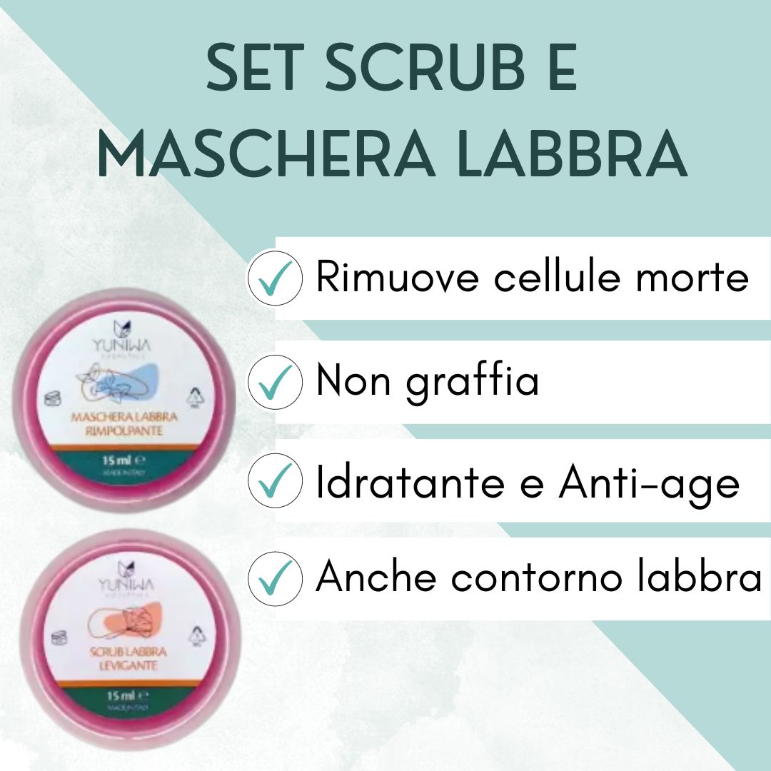 Set de exfoliante labial suavizante + mascarilla voluminizadora - Yumibio Espana