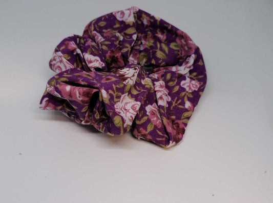 Scrunchie in Tessuto - Floreale Viola - Yumibio Espana