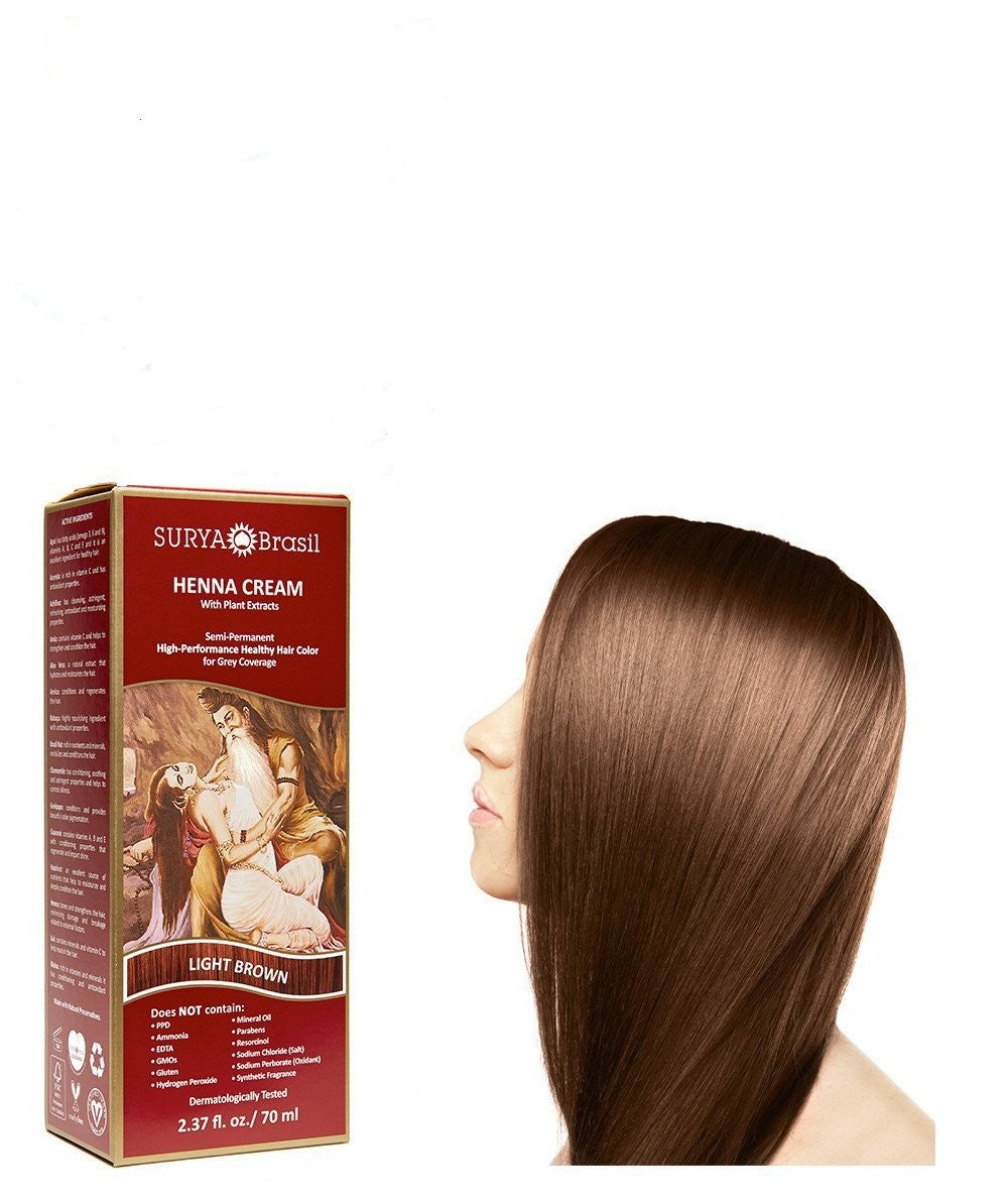 Tinte Crema Vegetal - Henna Marrón Claro - Yumibio Espana