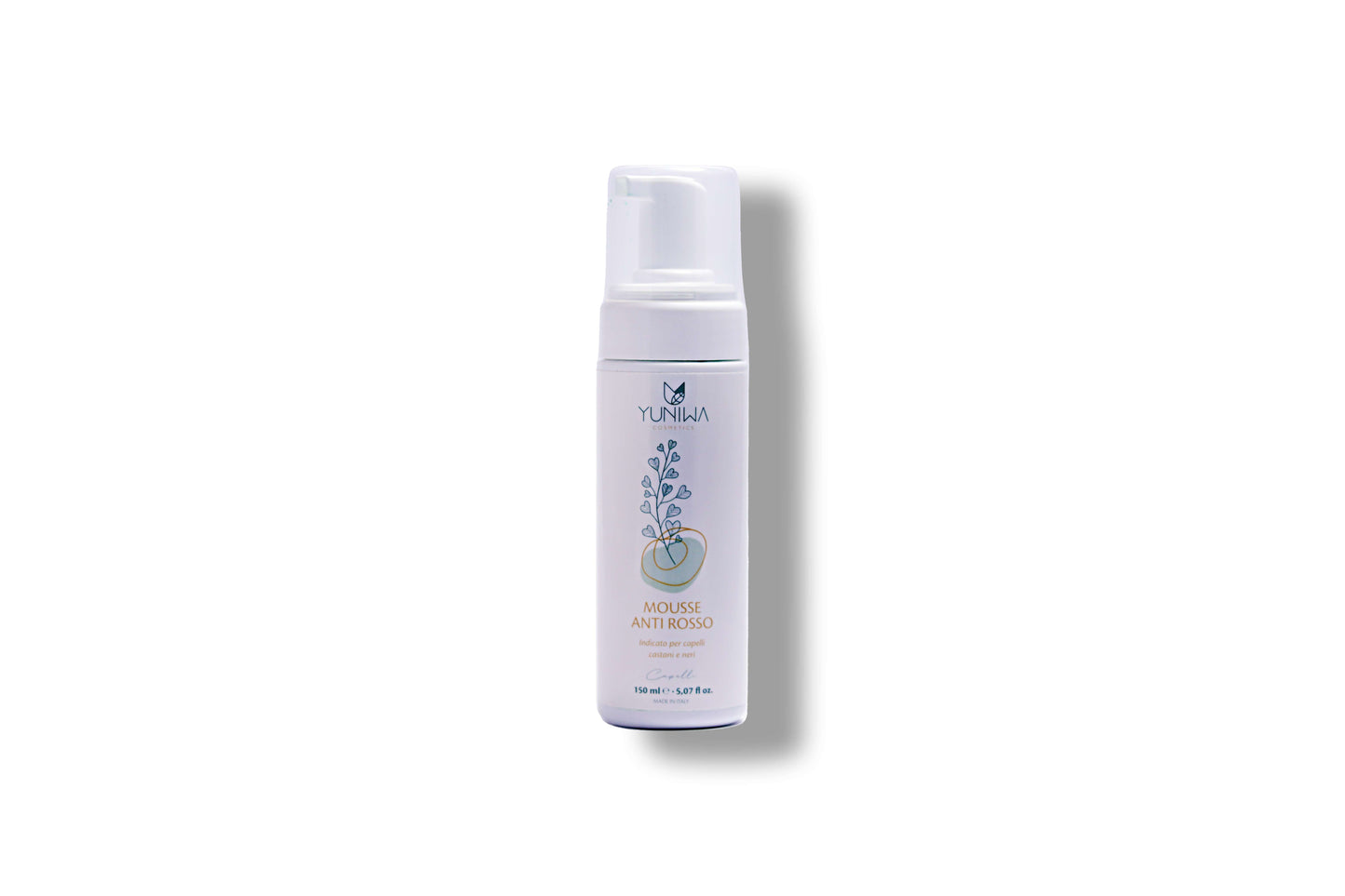 Mousse para el cabello anti-rojas