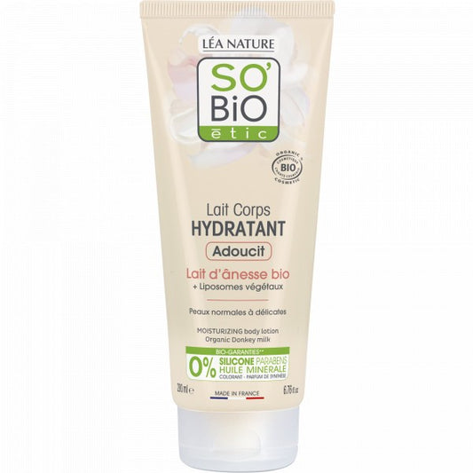 Leche corporal hidratante y suavizante con leche de burra - Yumibio Espana