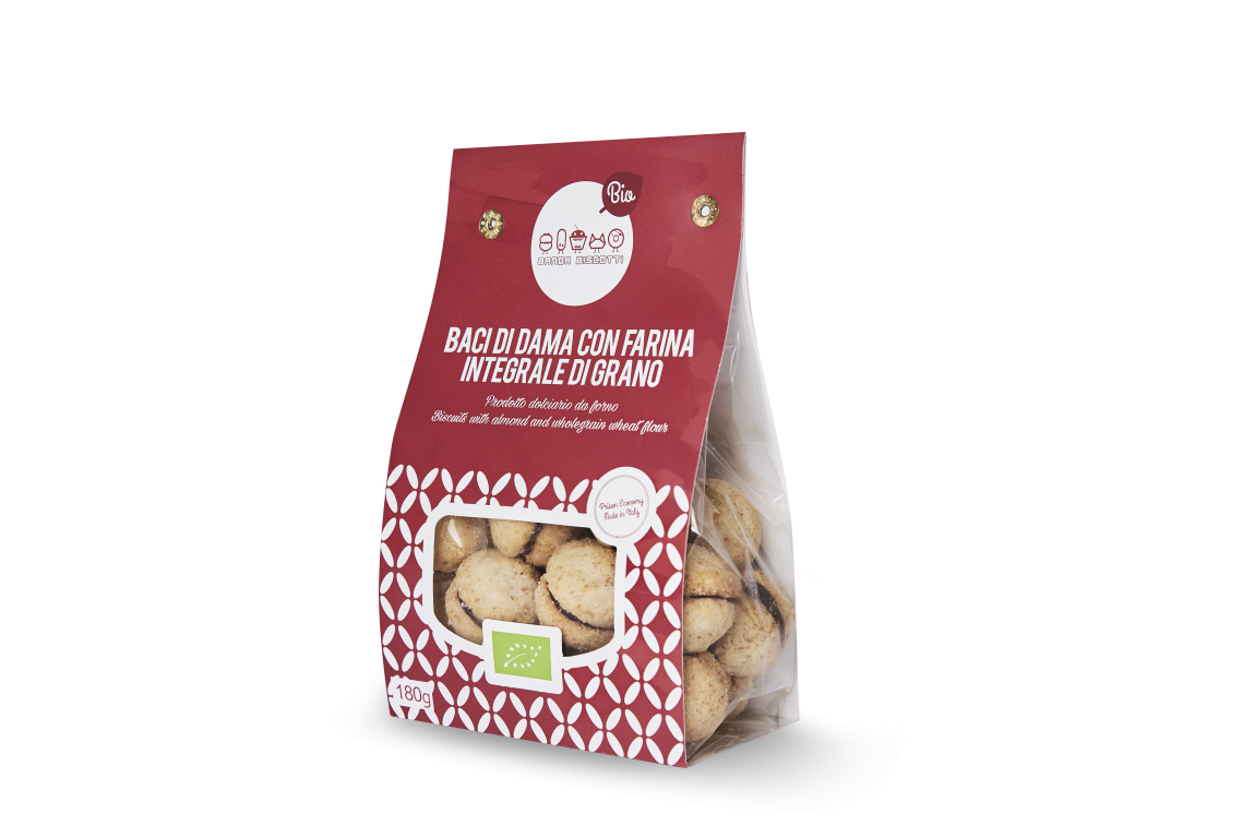 Baci di Dama con Harina Integral 180 gr - Yumibio Espana