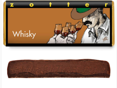 Snack de chocolate amargo con crema de whisky - Yumibio Espana