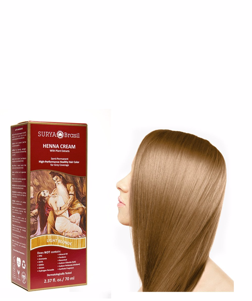 Tinte Vegetal en Crema - Henna Rubio Claro - Yumibio Espana