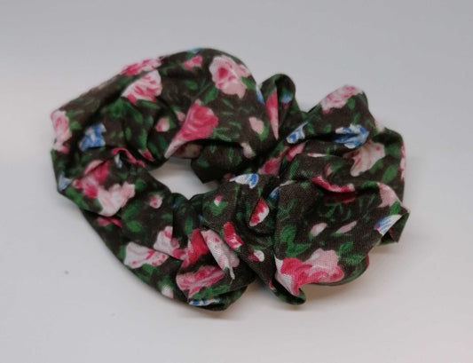 Scrunchie in Tessuto - Floreale Marrone - Yumibio Espana