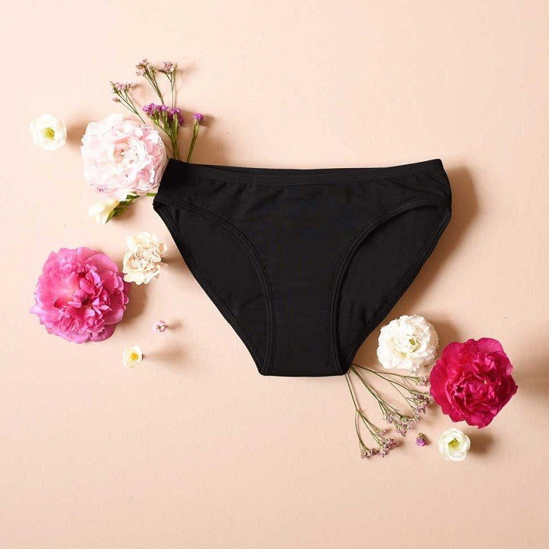 Braguitas Menstruales Negras - Talla M - Yumibio Espana