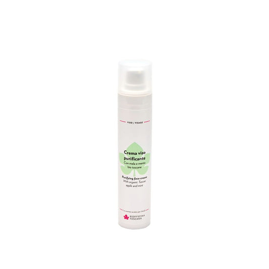 Crema facial purificante de menta y manzana - Yumibio Espana